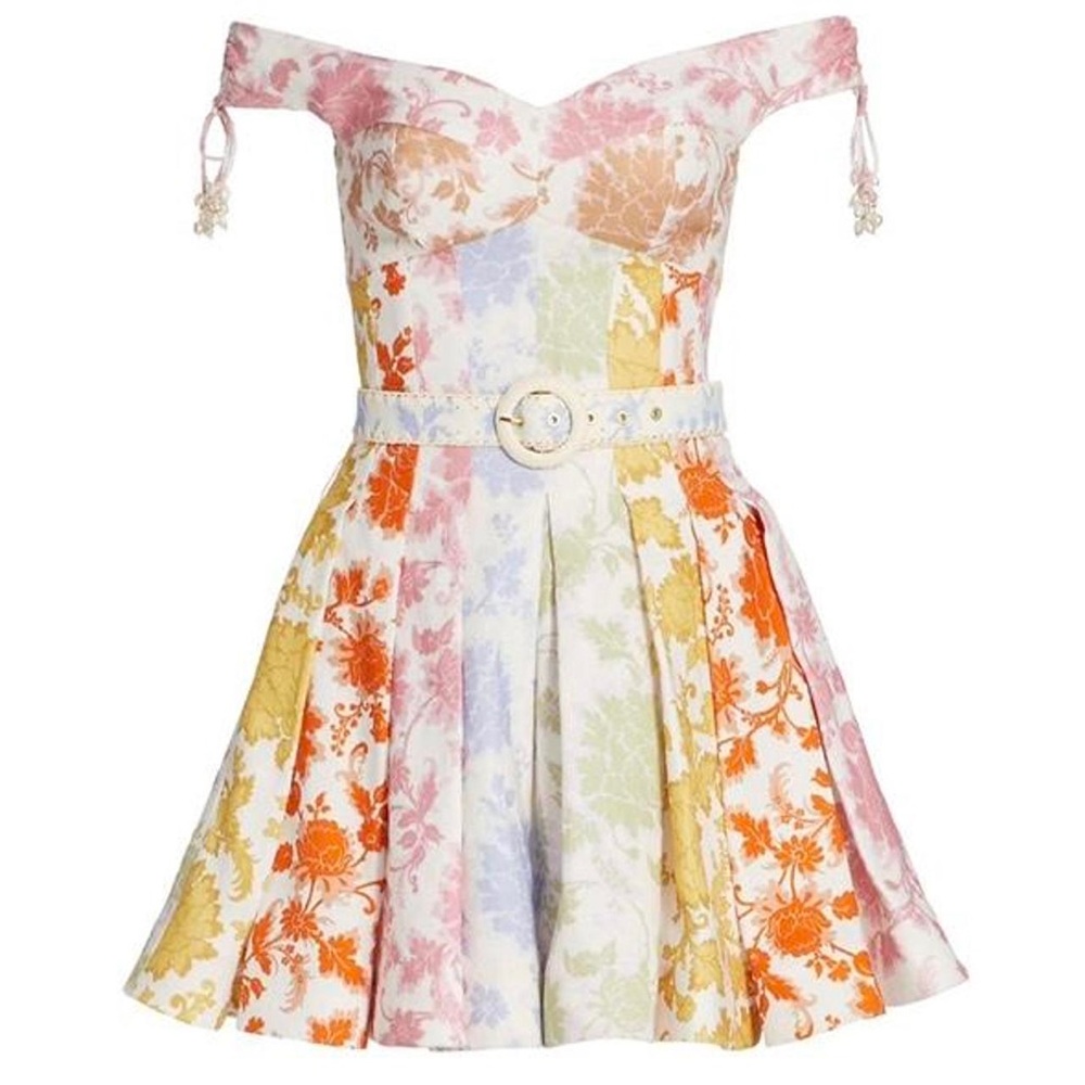 Zimmerman belted splice mini dress